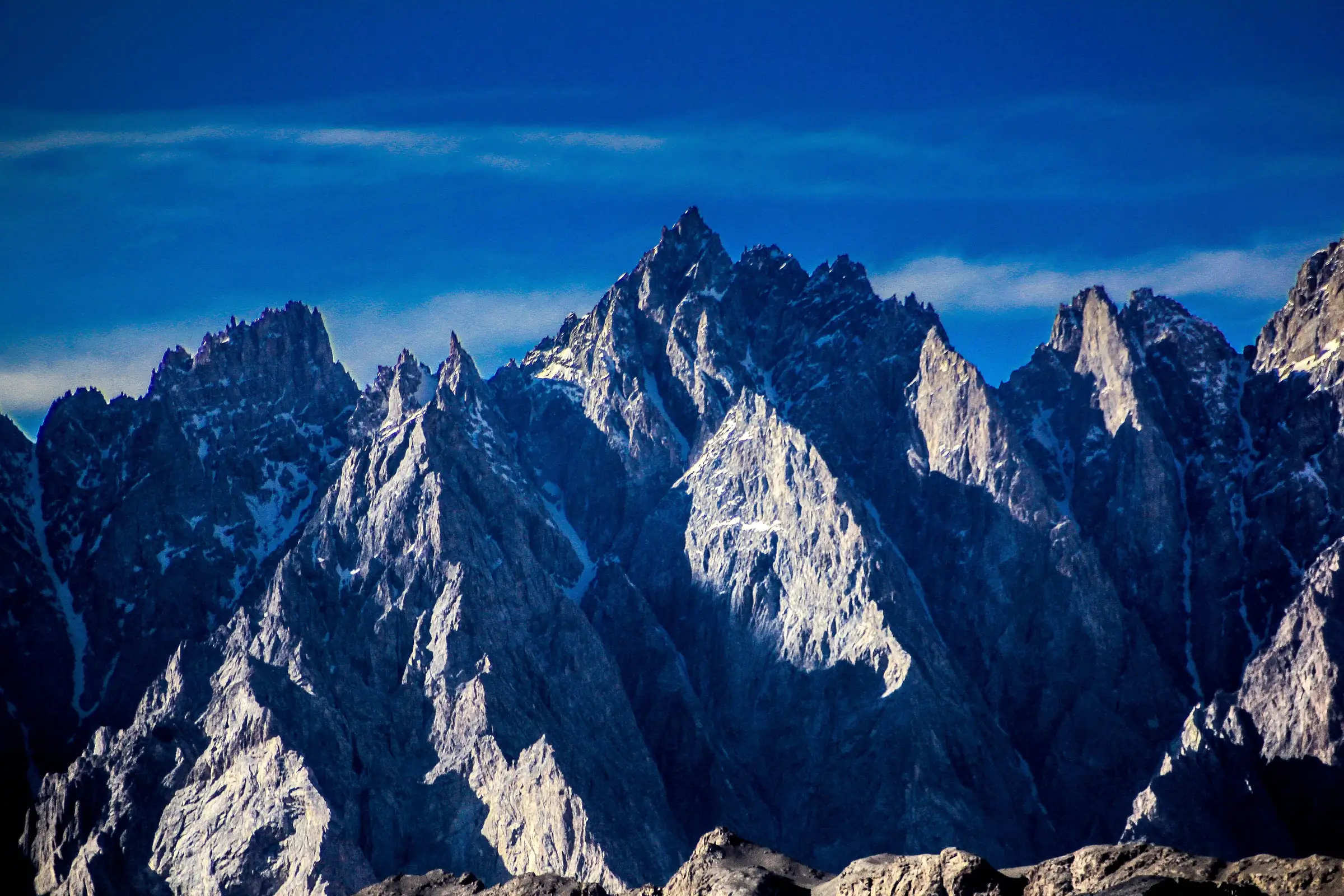 The jagged Passu Cones above the Hunza Valley